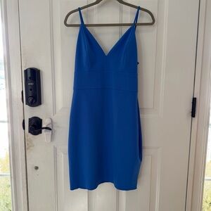 Express Royal Blue Strappy Mini Dress